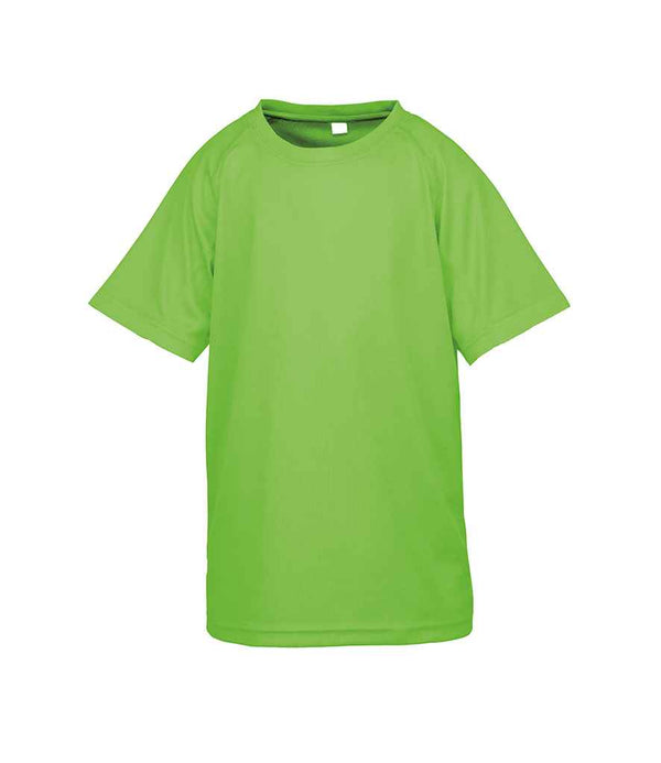 Spiro Kids Impact Performance Aircool T-Shirt Lime Green