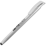 KODA SOFT STYLUS ball pen in silver, with branding to the barrel