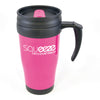 Branded Polo Plus 400 ml Plastic Solid Coloured Travel Mug