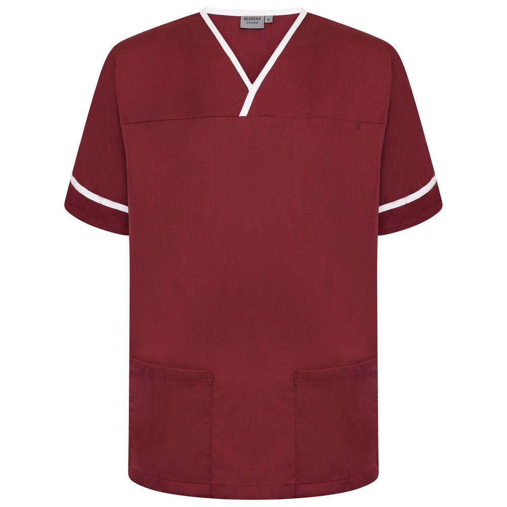 Behrens Contrast Trim Smart Scrub Top