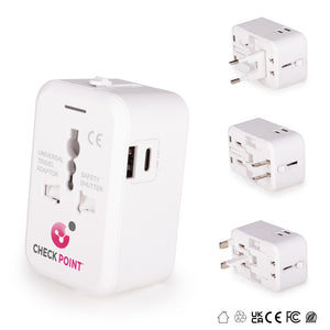 Compact Travel Adaptor with USB C