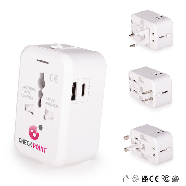 Compact Travel Adaptor with USB C