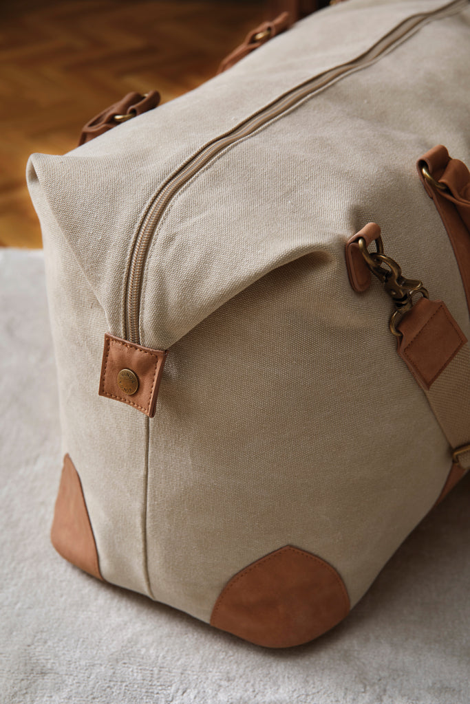 Branded VINGA Bosler RCS recycled canvas duffelbag