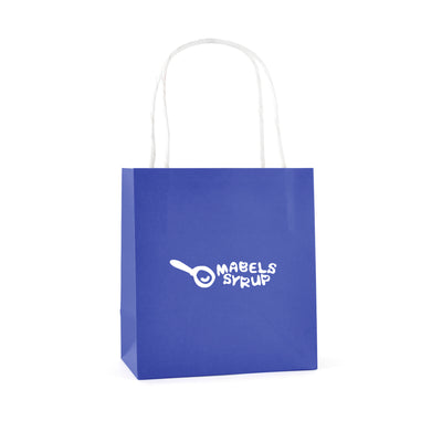 Branded Brunswick Small 230gsm paper bag with twisted paper handles