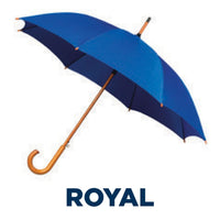 Classic Automatic Walking Umbrella with Wooden Crook Handle - 1050mm