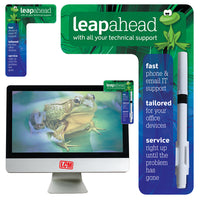 Ad Monitor Corner Display with Pen Clip
