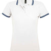 SOL'S Ladies Pasadena Tipped Cotton Piqué Polo Shirt