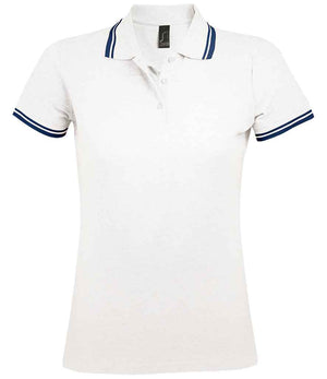 Branded SOL'S Ladies Pasadena Tipped Cotton Piqué Polo Shirt