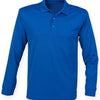 Henbury Unisex Long Sleeve Coolplus® Piqué Polo Shirt