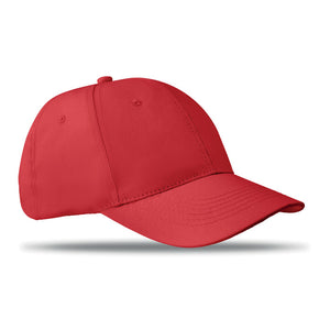 6 panels baseball cap Red