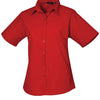Premier Ladies Short Sleeve Poplin Blouse