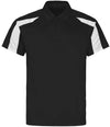 AWDis Cool Contrast Polo Shirt Jet Black/Arctic White