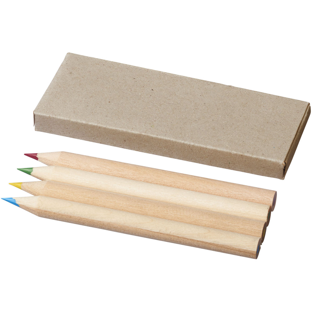 Branded Tullik 4-piece coloured pencil set