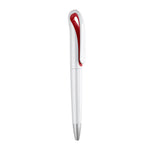 ABS twist ball pen with red accents