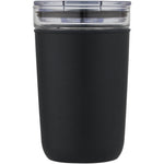 Branded Bello 420 ml glass tumbler with recycled plastic outer wall