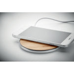 Branded Bamboo and Aluminium wireless charger 10W