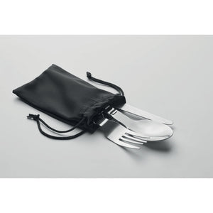 Branded 3-piece camping cutlery set