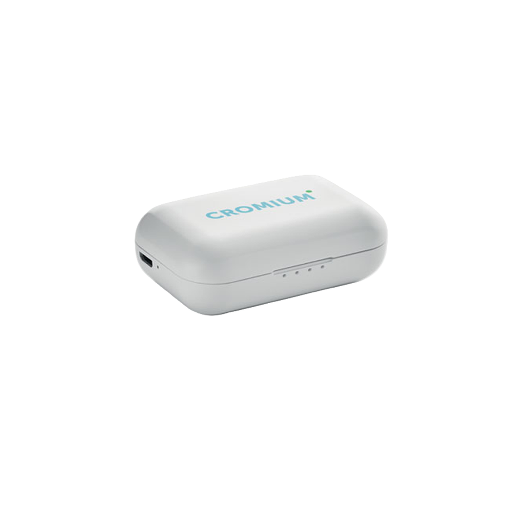 Branded TWS earbuds with charging base