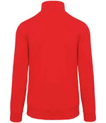 Kariban Zip Neck Sweatshirt Red
