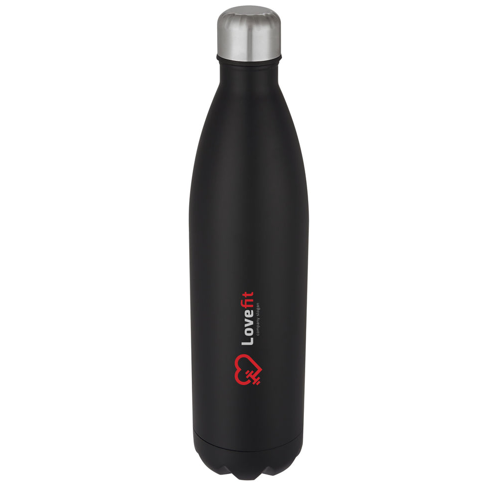 Branded Cove 1 L vacuum insulated stainless steel bottle