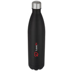 Branded Cove 1 L vacuum insulated stainless steel bottle