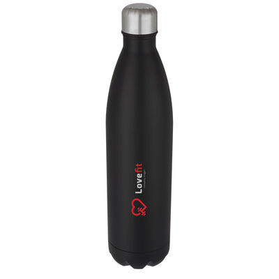 Branded Cove 1 L vacuum insulated stainless steel bottle