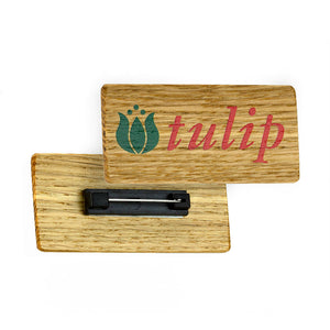 Real Wood Promotional Badge
