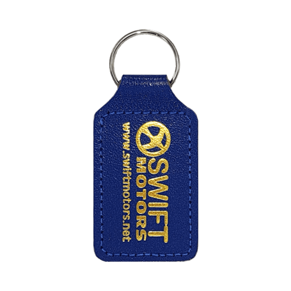 Recycled Imitation Leather Key Fob - Square Shape