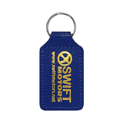 Recycled Imitation Leather Key Fob - Square Shape