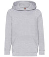 Fruit of the Loom Kids Classic Hooded Sweatshirt Heather Grey