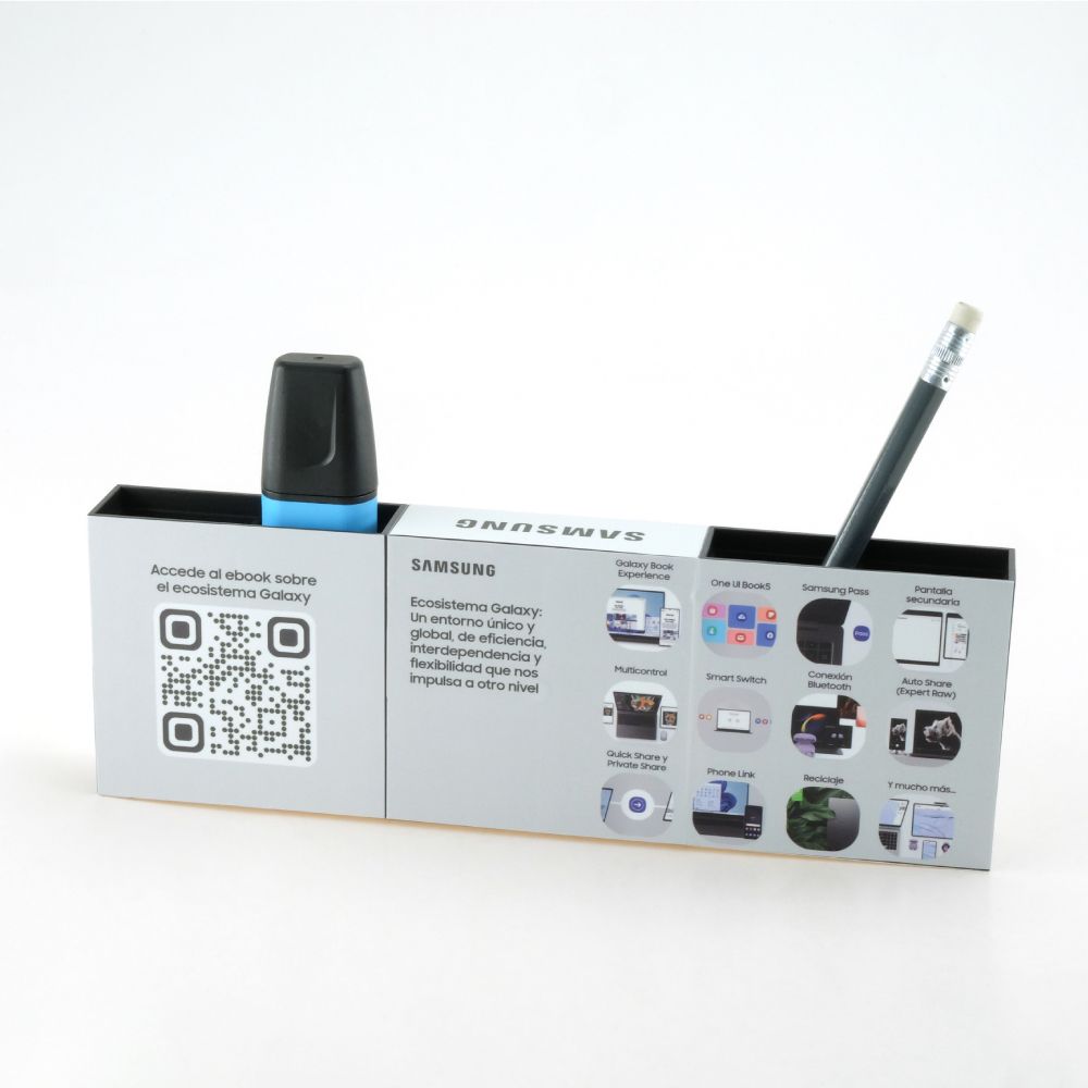 Branded Magic 3 Panel Pen Pot