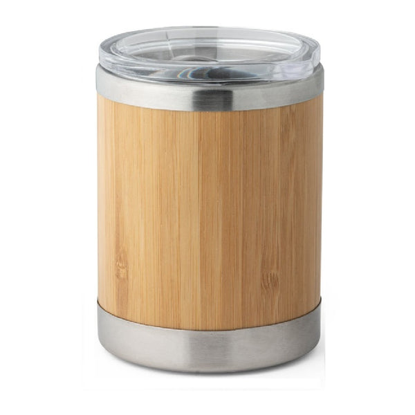 LYCKA. Bamboo and stainless steel cup 350 mL