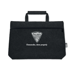 RPET felt zippered laptop bag