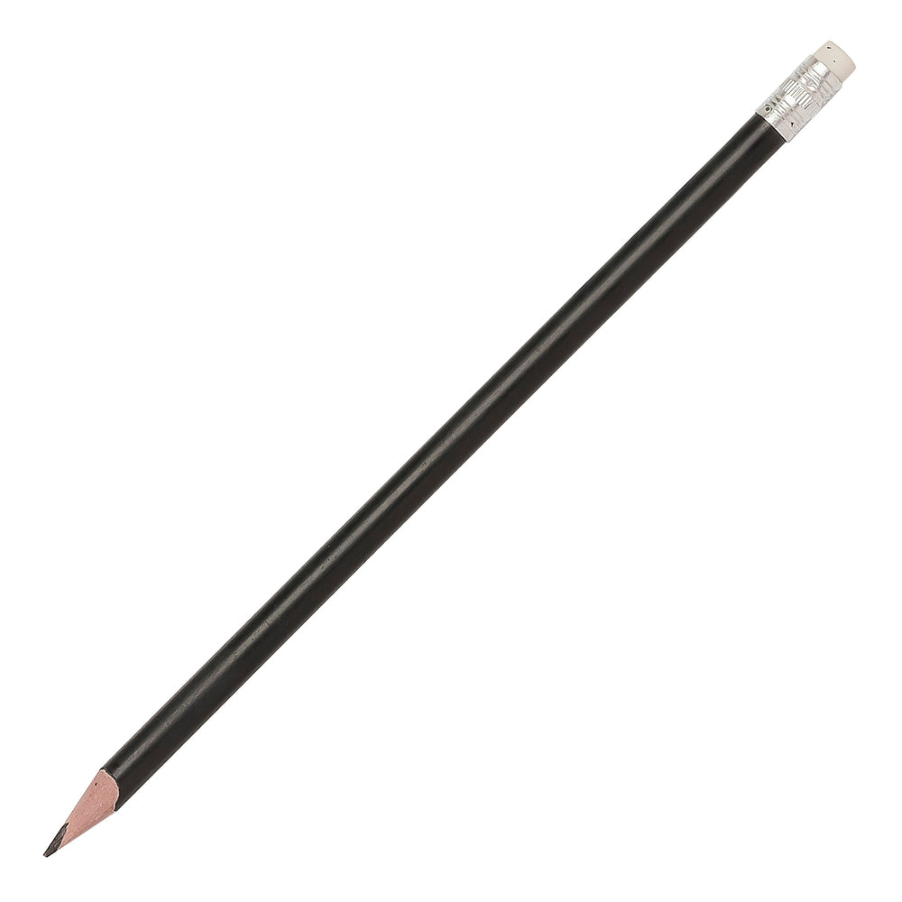 Branded Recycled Plastic Pencil sharpened rubber tipped