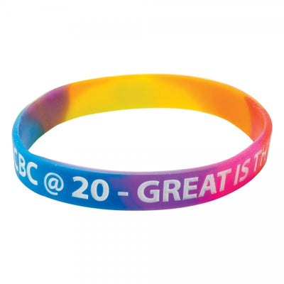 Branded Silicone Wristband (Adult: Multicoloured Material)