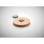 Branded Bamboo bottle opener/ coaster