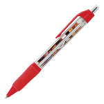 Rohill banner pen with transparent barrel and red coloured grip and clip