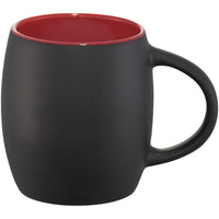 Hearth 400 ml ceramic mug with wooden coaster/lid
