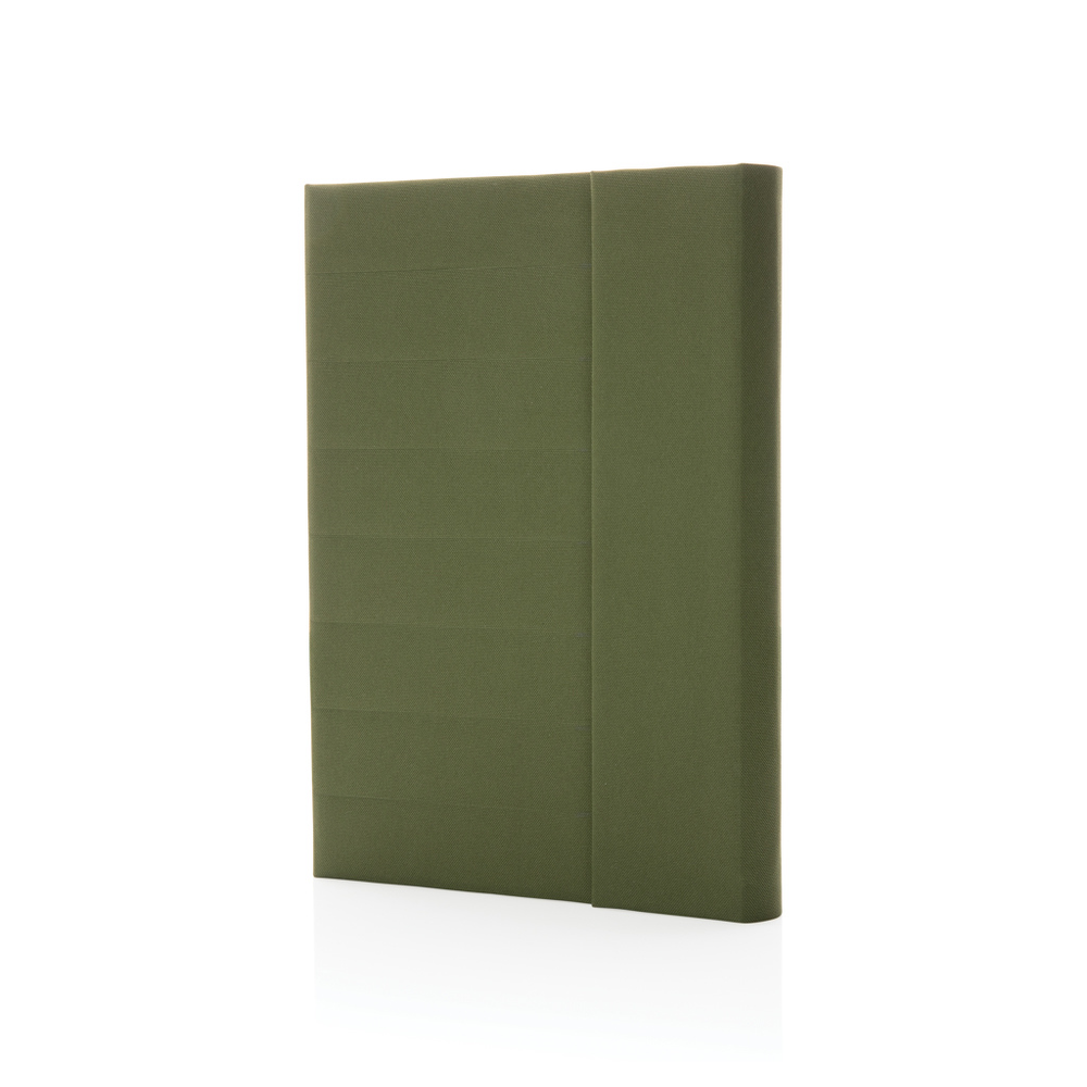 Branded Impact Aware™ A5 notebook with magnetic closure
