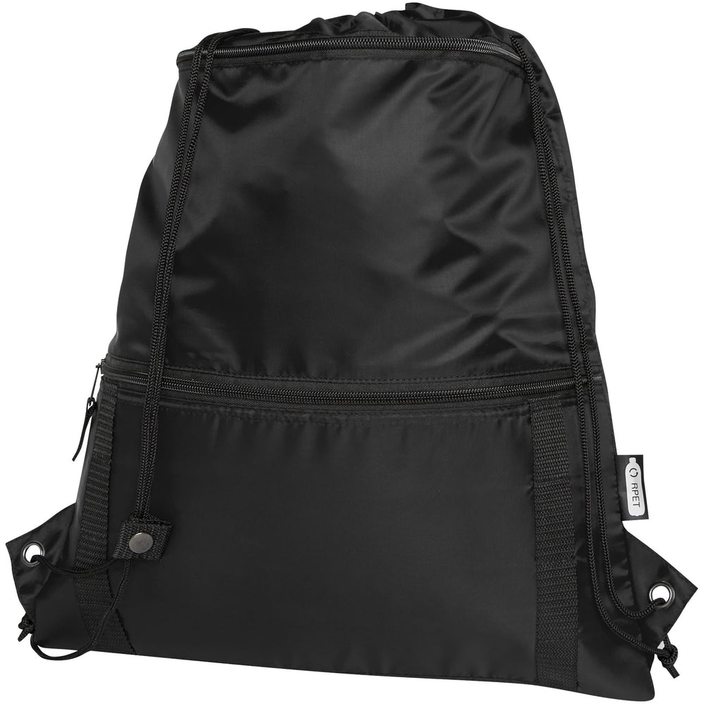 Branded Adventure recycled insulated drawstring bag 9L