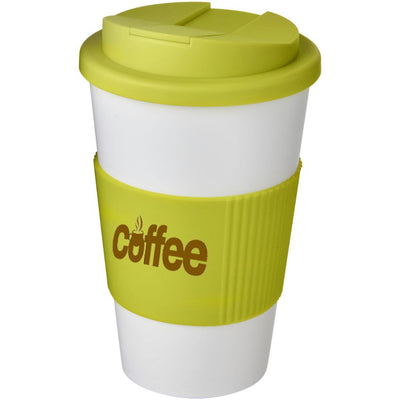 Americano® 350 ml tumbler with grip & spill-proof lid