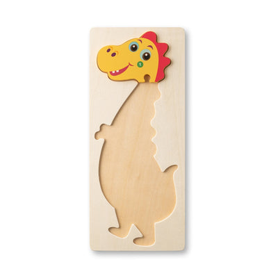 DIPLODOCO. Dinosaur-shaped puzzle in pine plywood