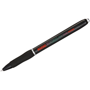 Sharpie® S-Gel ballpoint black ink pen in black with branding down the barrel