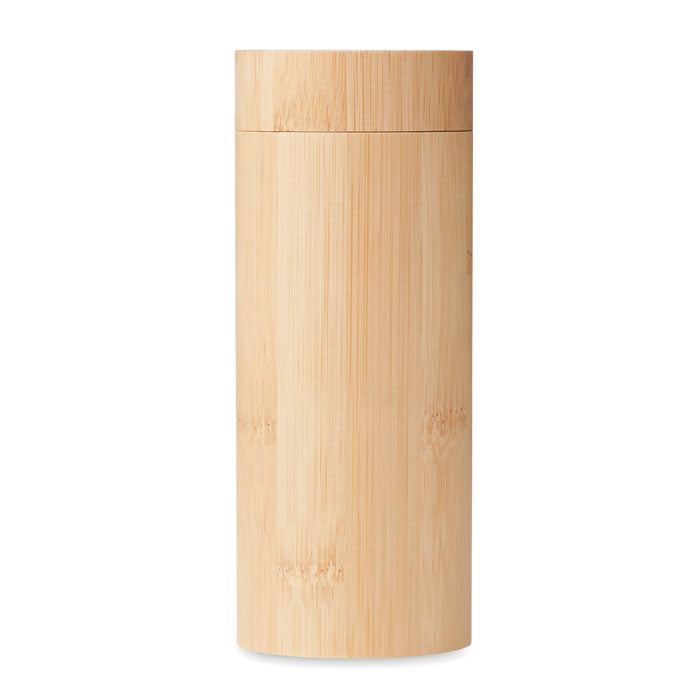 Branded Sunglasses and case in bamboo