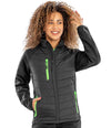 Result Genuine Recycled Compass Padded Jacket Black/Lime Green