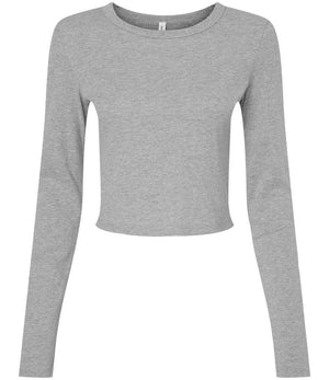 Bella Micro Rib Long Sleeve Baby T-Shirt Athletic Heather