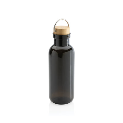 GRS RPET bottle with bamboo lid and handle