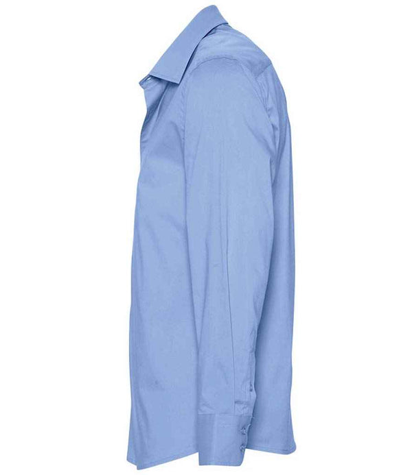 SOL'S Brighton Long Sleeve Fitted Shirt Bright Sky