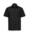 Russell Collection Short Sleeve Easy Care Poplin Shirt Black