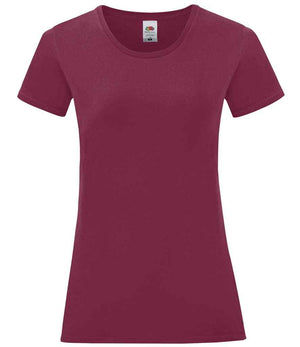 Fruit of the Loom Ladies Iconic 150 T-Shirt Burgundy